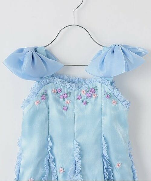 mezzo piano / メゾピアノ ミニ丈・ひざ丈ワンピース | ニットボレロ＆花刺繍ワンピース　セット | 詳細7