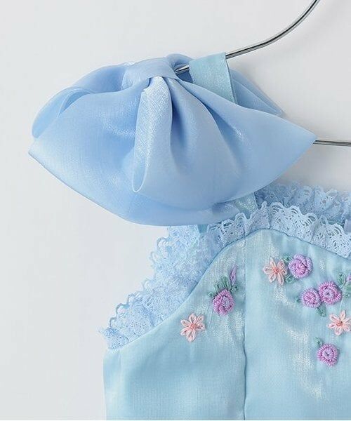 mezzo piano / メゾピアノ ミニ丈・ひざ丈ワンピース | ニットボレロ＆花刺繍ワンピース　セット | 詳細9