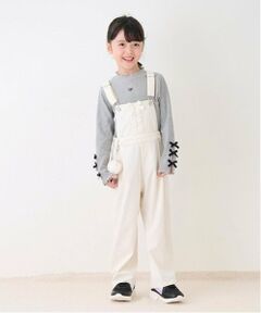 mezzo piano / メゾピアノ サロペット・オールインワン | 裏起毛デニム・コール天　レースアップ　サロペットパンツ