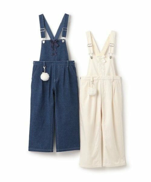 mezzo piano / メゾピアノ サロペット・オールインワン | 裏起毛デニム・コール天　レースアップ　サロペットパンツ | 詳細16