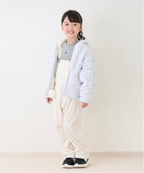 mezzo piano / メゾピアノ サロペット・オールインワン | 裏起毛デニム・コール天　レースアップ　サロペットパンツ | 詳細4