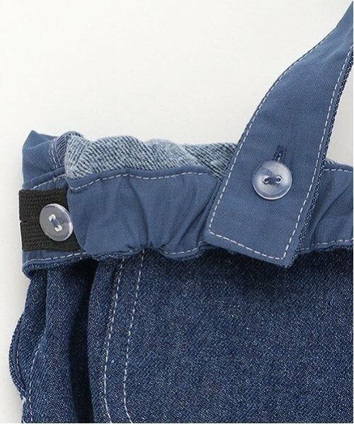 mezzo piano / メゾピアノ サロペット・オールインワン | 裏起毛デニム・コール天　レースアップ　サロペットパンツ | 詳細9