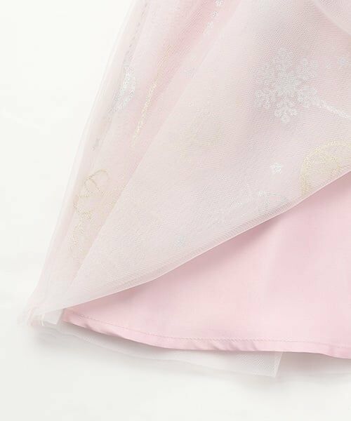 mezzo piano / メゾピアノ ミニ丈・ひざ丈ワンピース | オーナメントチュール　ドッキングワンピース | 詳細10