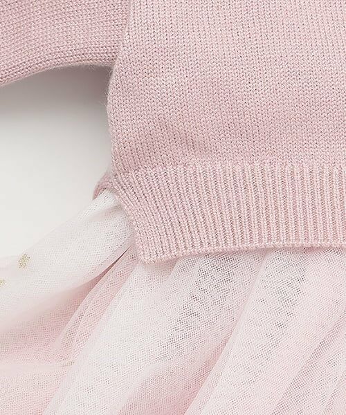 mezzo piano / メゾピアノ ミニ丈・ひざ丈ワンピース | オーナメントチュール　ドッキングワンピース | 詳細5