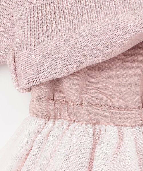 mezzo piano / メゾピアノ ミニ丈・ひざ丈ワンピース | オーナメントチュール　ドッキングワンピース | 詳細6