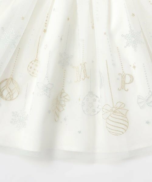 mezzo piano / メゾピアノ ミニ丈・ひざ丈ワンピース | オーナメントチュール　ドッキングワンピース | 詳細8
