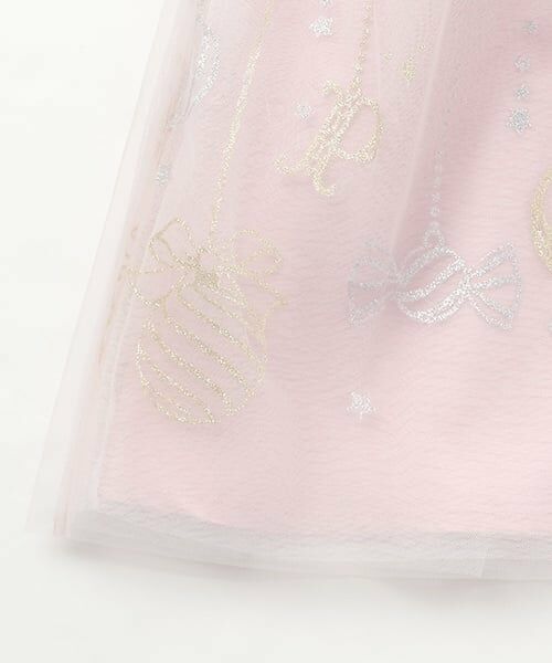 mezzo piano / メゾピアノ ミニ丈・ひざ丈ワンピース | オーナメントチュール　ドッキングワンピース | 詳細9