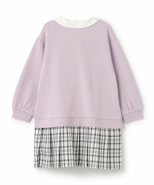 mezzo piano / メゾピアノ ミニ丈・ひざ丈ワンピース | チェックプリーツ　ドッキングワンピース | 詳細1