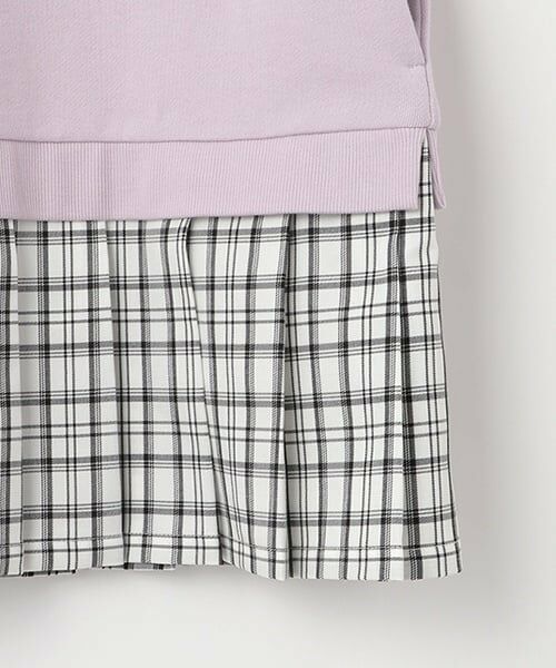 mezzo piano / メゾピアノ ミニ丈・ひざ丈ワンピース | チェックプリーツ　ドッキングワンピース | 詳細10