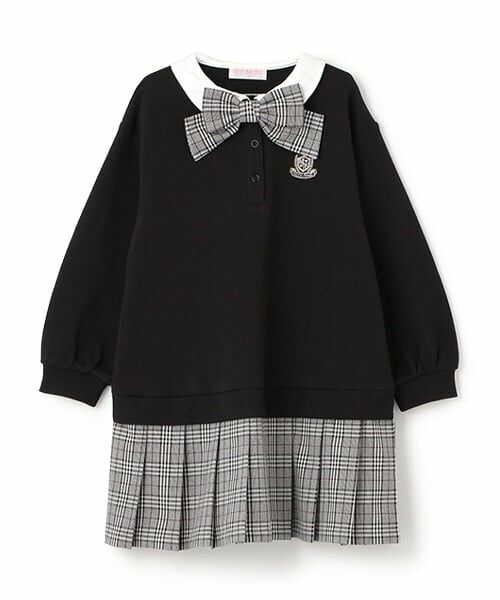 mezzo piano / メゾピアノ ミニ丈・ひざ丈ワンピース | チェックプリーツ　ドッキングワンピース | 詳細15