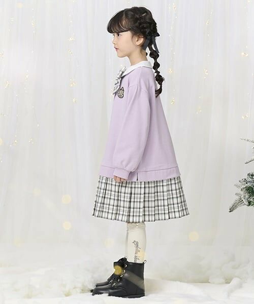 mezzo piano / メゾピアノ ミニ丈・ひざ丈ワンピース | チェックプリーツ　ドッキングワンピース | 詳細16