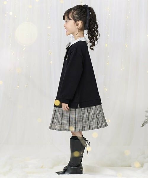 mezzo piano / メゾピアノ ミニ丈・ひざ丈ワンピース | チェックプリーツ　ドッキングワンピース | 詳細20