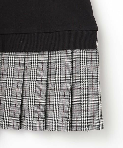 mezzo piano / メゾピアノ ミニ丈・ひざ丈ワンピース | チェックプリーツ　ドッキングワンピース | 詳細9