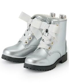 mezzo piano / メゾピアノ ブーツ（ショート丈） | レースアップリボン　ブーツ