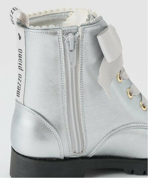 mezzo piano / メゾピアノ ブーツ(ショート丈) | レースアップリボン ブーツ | 詳細11