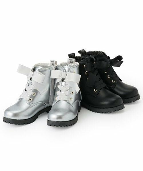 mezzo piano / メゾピアノ ブーツ(ショート丈) | レースアップリボン ブーツ | 詳細16