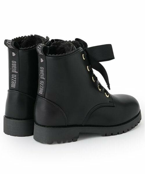 mezzo piano / メゾピアノ ブーツ(ショート丈) | レースアップリボン ブーツ | 詳細6