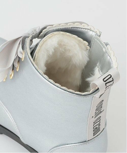 mezzo piano / メゾピアノ ブーツ(ショート丈) | レースアップリボン ブーツ | 詳細8