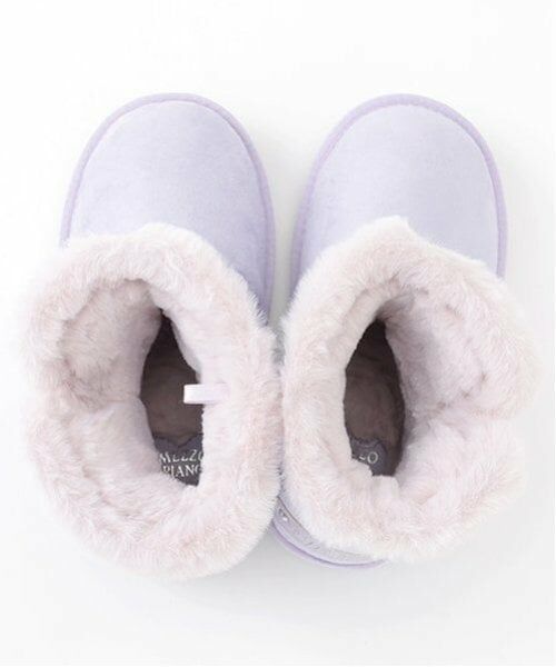 mezzo piano / メゾピアノ ブーツ（ショート丈） | ビジューリボン　ムートン風ブーツ | 詳細13