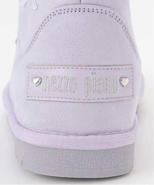 mezzo piano / メゾピアノ ブーツ（ショート丈） | ビジューリボン　ムートン風ブーツ | 詳細16