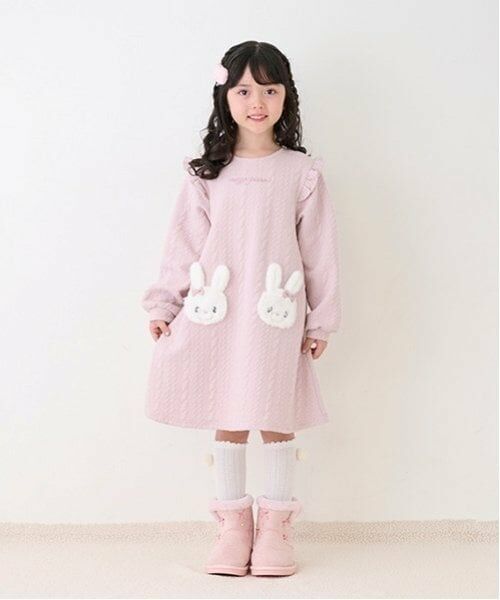 mezzo piano / メゾピアノ ブーツ（ショート丈） | ビジューリボン　ムートン風ブーツ | 詳細4