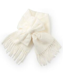 mezzo piano / メゾピアノ マフラー・ショール・スヌード・ストール | リボンモチーフ　ニットマフラー