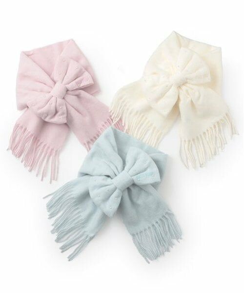 mezzo piano / メゾピアノ マフラー・ショール・スヌード・ストール | リボンモチーフ　ニットマフラー | 詳細7