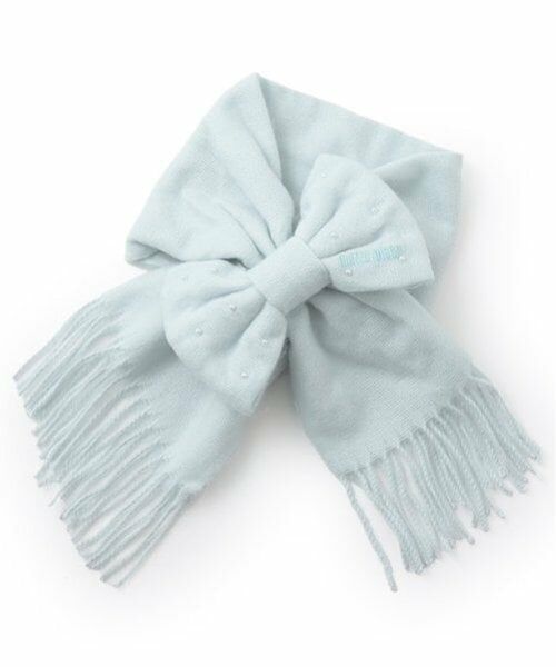 mezzo piano / メゾピアノ マフラー・ショール・スヌード・ストール | リボンモチーフ　ニットマフラー | 詳細8