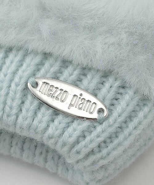 mezzo piano / メゾピアノ 手袋 | フェイクファーつき　ニット手袋 | 詳細3