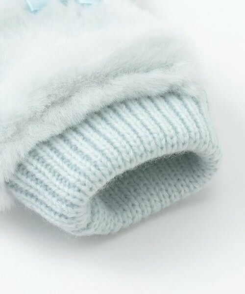 mezzo piano / メゾピアノ 手袋 | フェイクファーつき　ニット手袋 | 詳細4