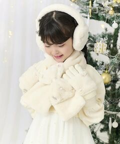 mezzo piano / メゾピアノ マフラー・ショール・スヌード・ストール | リボン　フェイクファー　マフラー