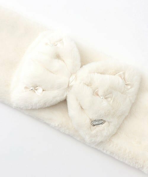 mezzo piano / メゾピアノ マフラー・ショール・スヌード・ストール | リボン　フェイクファー　マフラー | 詳細2