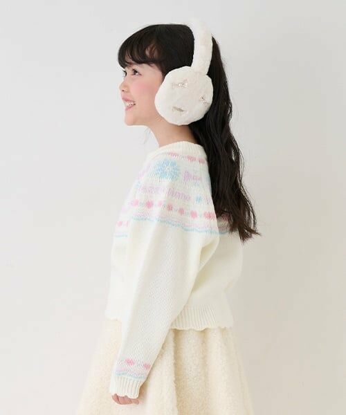 mezzo piano / メゾピアノ ネックウォーマー・イヤーマフ | リボン　フェイクファー　イヤマフ | 詳細7