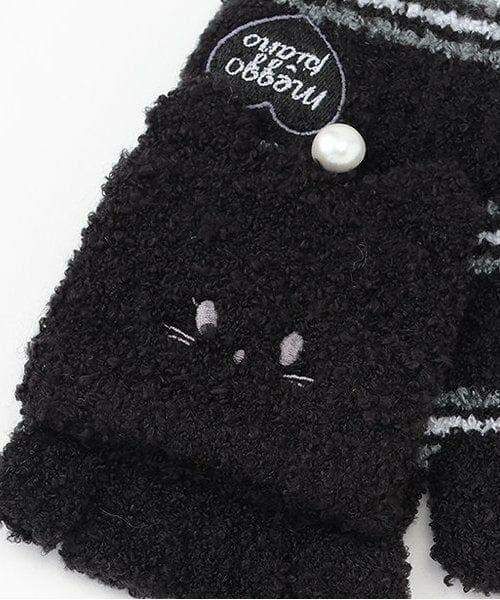 mezzo piano / メゾピアノ 手袋 | アニマルフェイス　マシュマロ手袋 | 詳細3