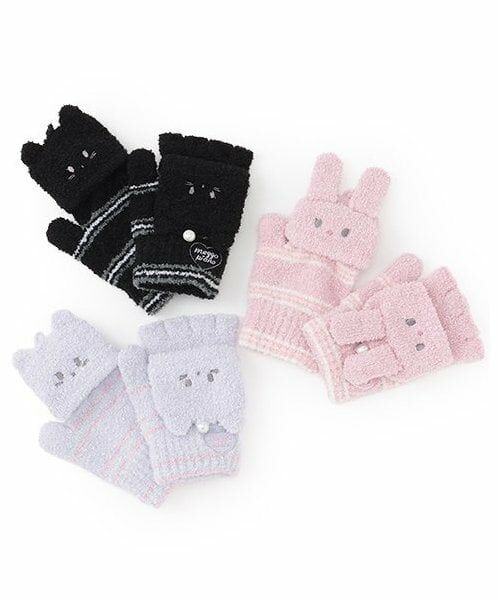 mezzo piano / メゾピアノ 手袋 | アニマルフェイス　マシュマロ手袋 | 詳細7