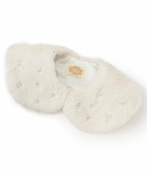 mezzo piano / メゾピアノ マフラー・ショール・スヌード・ストール | フェイクファー　ティペット（オフ ホワイト）