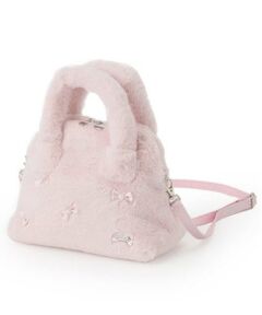 mezzo piano / メゾピアノ ボストンバッグ | リボンフェイクファー　ボストンバッグ