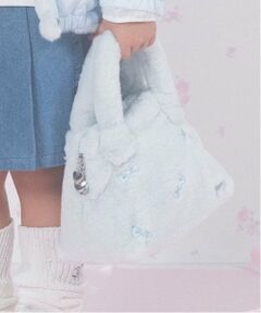 mezzo piano / メゾピアノ ボストンバッグ | リボンフェイクファー　ボストンバッグ