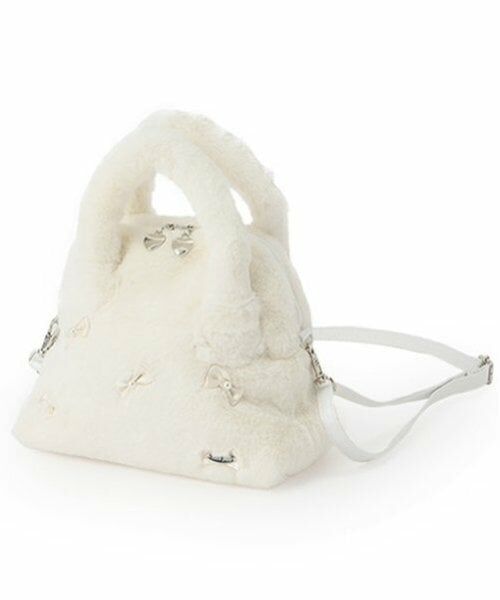 mezzo piano / メゾピアノ ボストンバッグ | リボンフェイクファー　ボストンバッグ | 詳細12