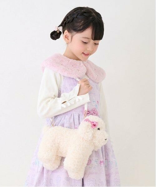 mezzo piano / メゾピアノ ショルダーバッグ | ふわもこフレンズ　ぬいぐるみバッグ（ピンク）