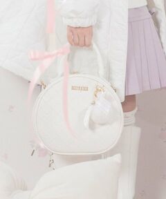 mezzo piano / メゾピアノ ショルダーバッグ | モノグラム柄型押し　ラウンドバッグ