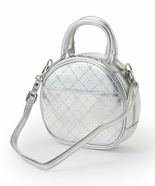 mezzo piano / メゾピアノ ショルダーバッグ | モノグラム柄型押し　ラウンドバッグ | 詳細1