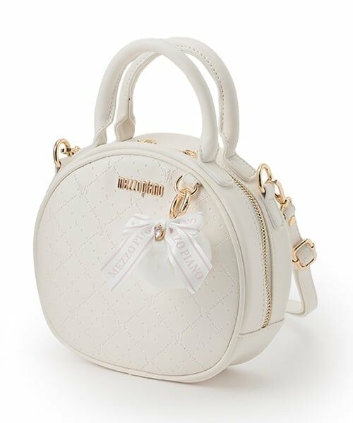 mezzo piano / メゾピアノ ショルダーバッグ | モノグラム柄型押し　ラウンドバッグ | 詳細10