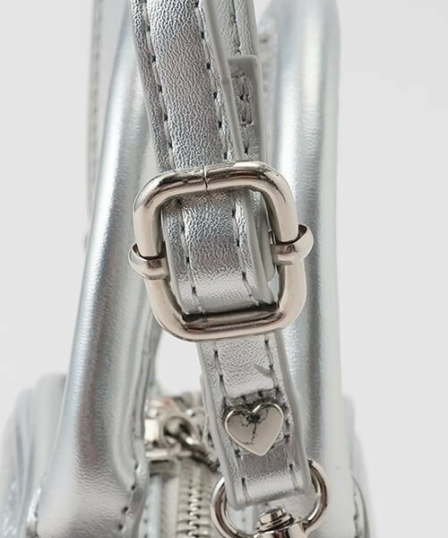 mezzo piano / メゾピアノ ショルダーバッグ | モノグラム柄型押し　ラウンドバッグ | 詳細4