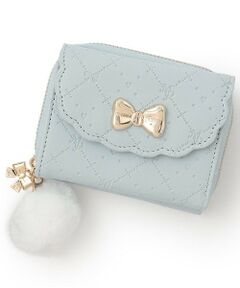 mezzo piano / メゾピアノ 財布・コインケース・マネークリップ | モノグラム柄型押し　お財布　ポンポンつき