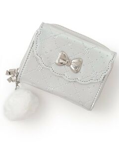 mezzo piano / メゾピアノ 財布・コインケース・マネークリップ | モノグラム柄型押し　お財布　ポンポンつき