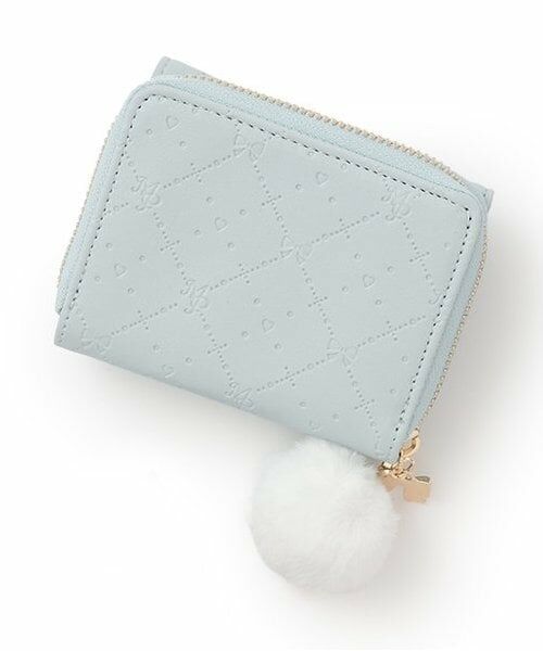 mezzo piano / メゾピアノ 財布・コインケース・マネークリップ | モノグラム柄型押し　お財布　ポンポンつき | 詳細1