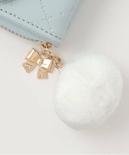 mezzo piano / メゾピアノ 財布・コインケース・マネークリップ | モノグラム柄型押し　お財布　ポンポンつき | 詳細3