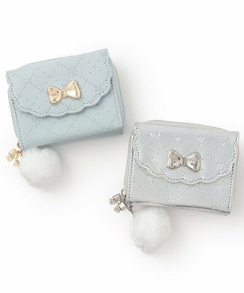 mezzo piano / メゾピアノ 財布・コインケース・マネークリップ | モノグラム柄型押し　お財布　ポンポンつき | 詳細6