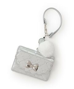 mezzo piano / メゾピアノ カードケース・名刺入れ・定期入れ | モノグラム柄型押し　パスケース　ポンポンつき